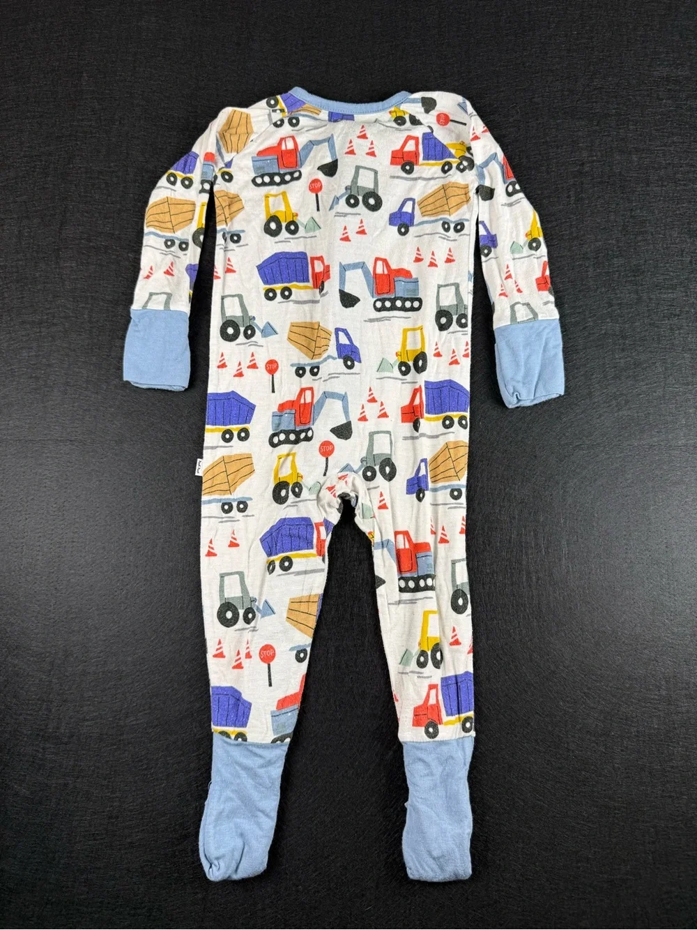 Little Sleepies Multi-Color Construction Truck Footed One-Piece